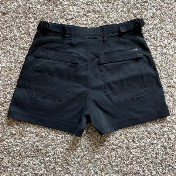 Prana Stretch Zion Cargo 3" Short Women's 8 Black Standard Fit High Rise Stretch - Picture 6 of 13